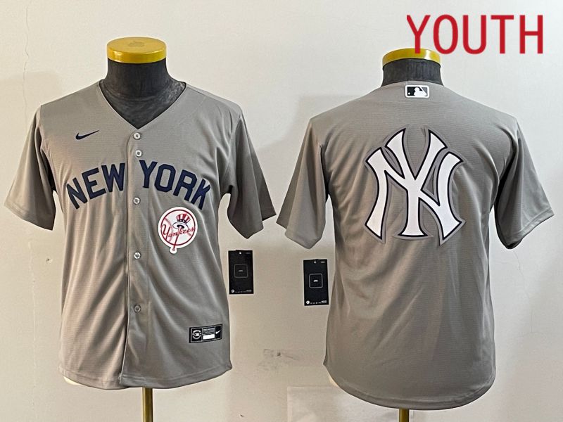 Youth New York Yankees Blank Grey Game 2024 Nike MLB Jersey style 121813